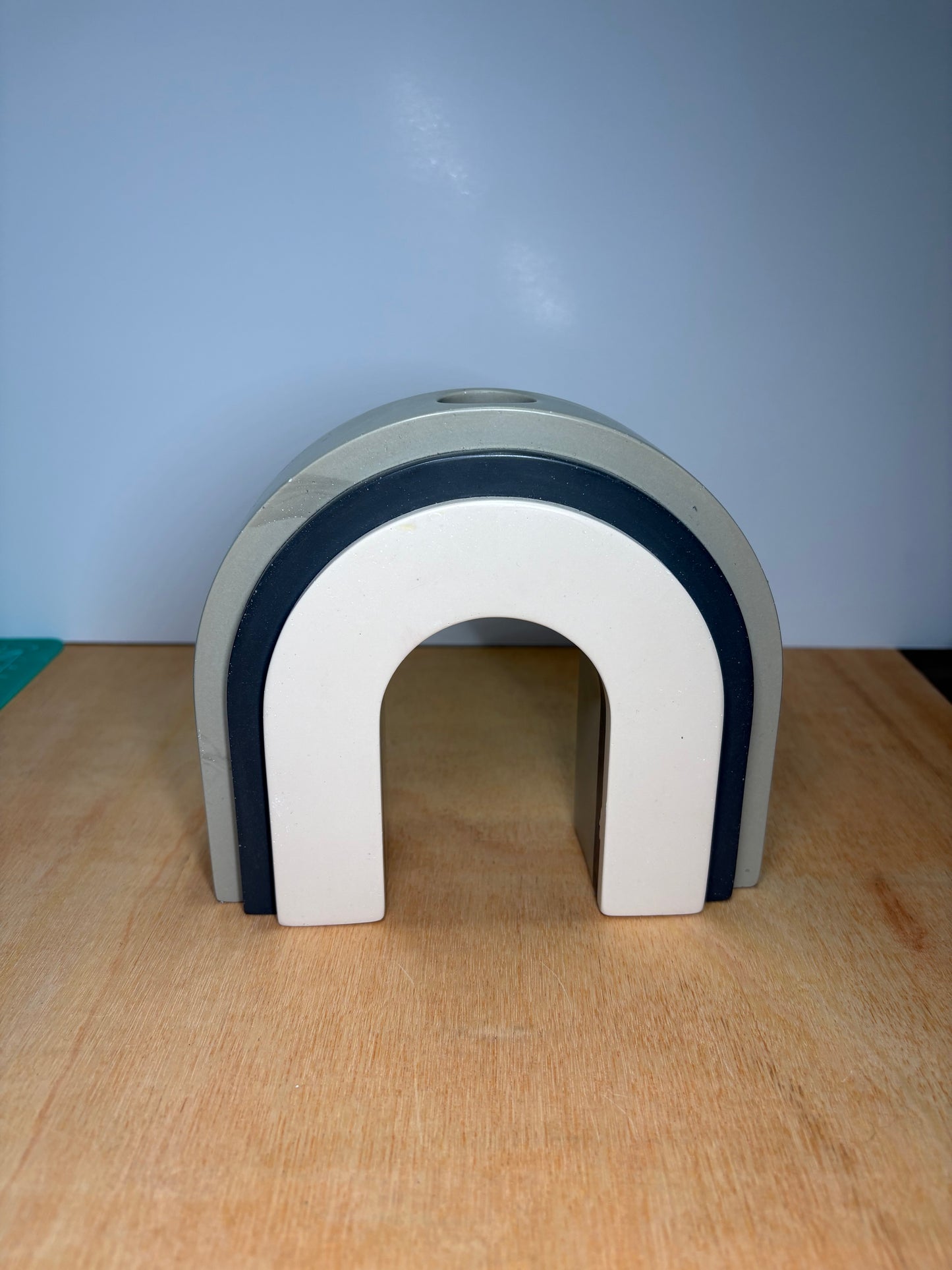 Arch candle holder / book end | Tri-colour