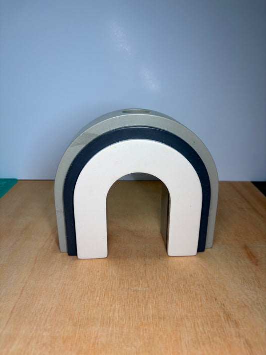 Arch candle holder / book end | Tri-colour