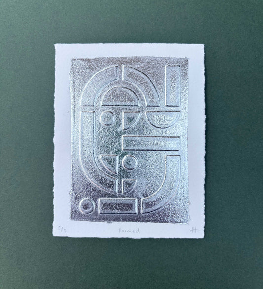"Formed" metallic leaf embossing
