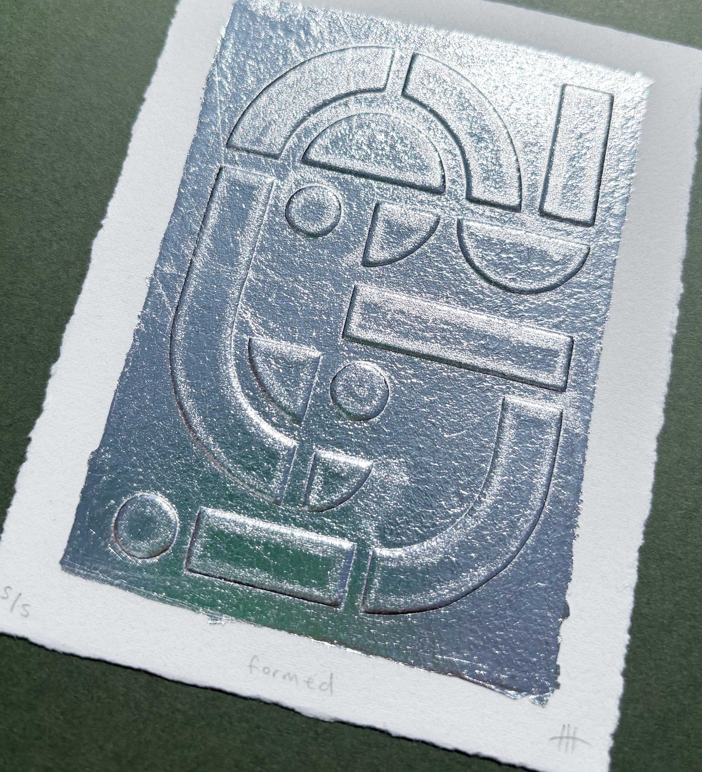 "Formed" metallic leaf embossing
