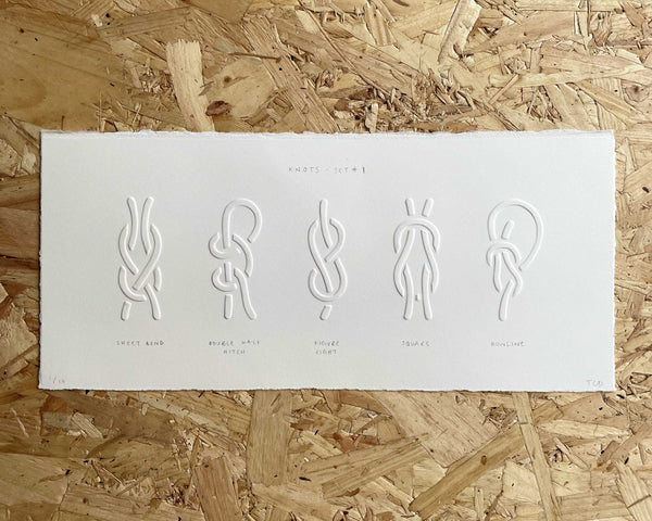 "Knots Set #1" embossed print