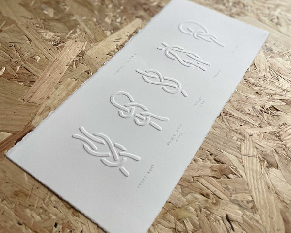 "Knots Set #1" embossed print