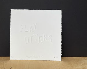 "Flay Otters" Fawlty Towers embossed print