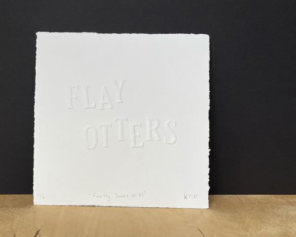 "Flay Otters" Fawlty Towers embossed print