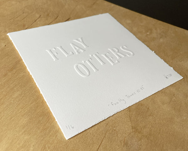"Flay Otters" Fawlty Towers embossed print