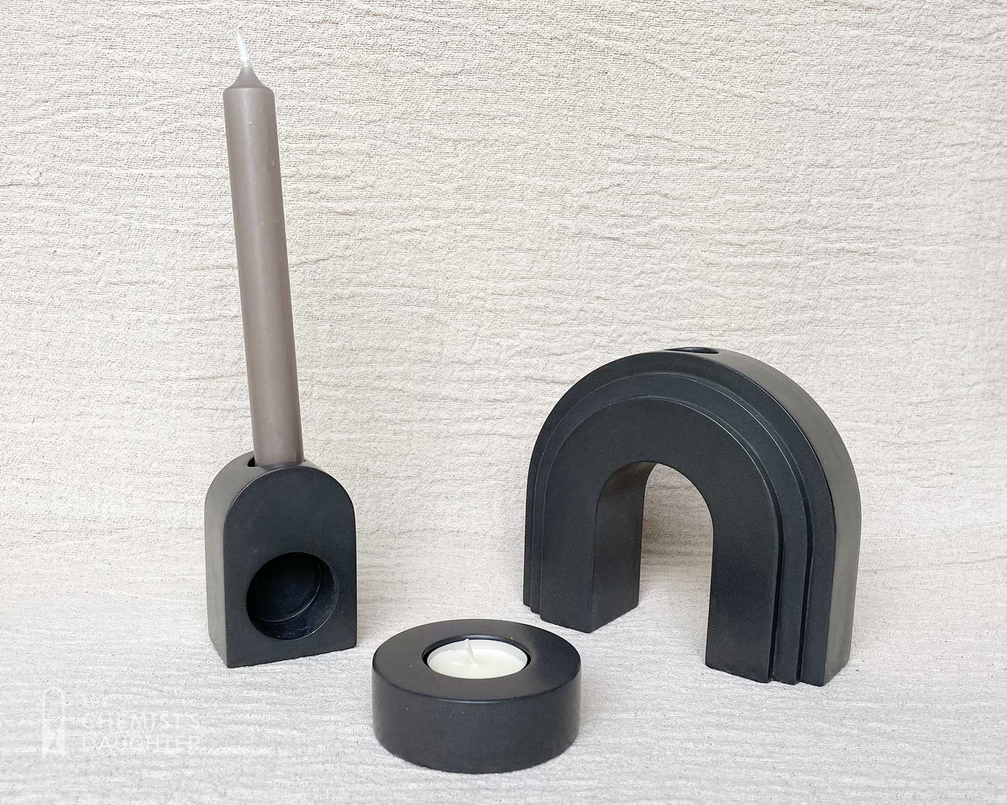 Arch candle holder / book end | Tri-colour