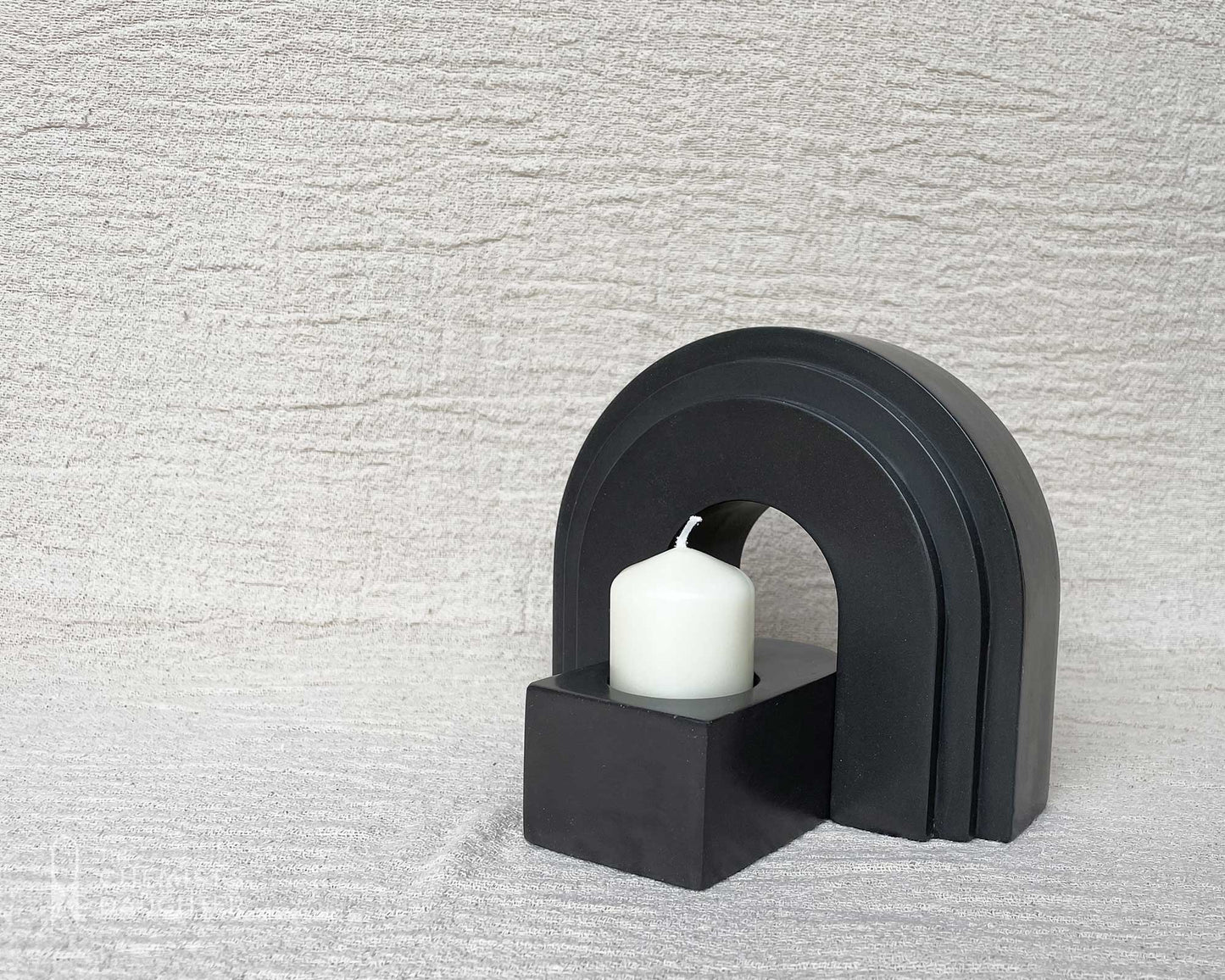 Arch candle holder / book end | Tri-colour