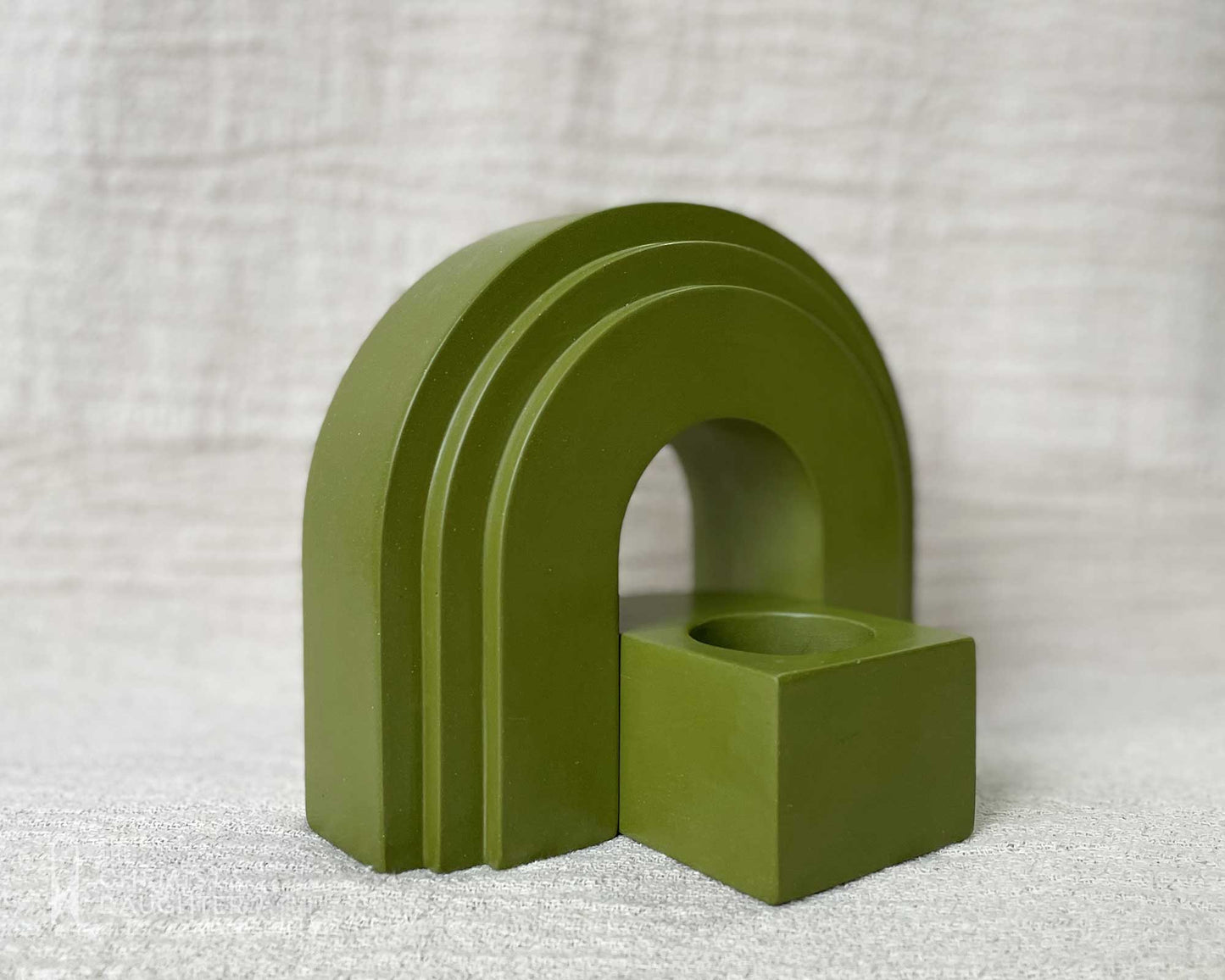 Arch candle holder / book end | Tri-colour