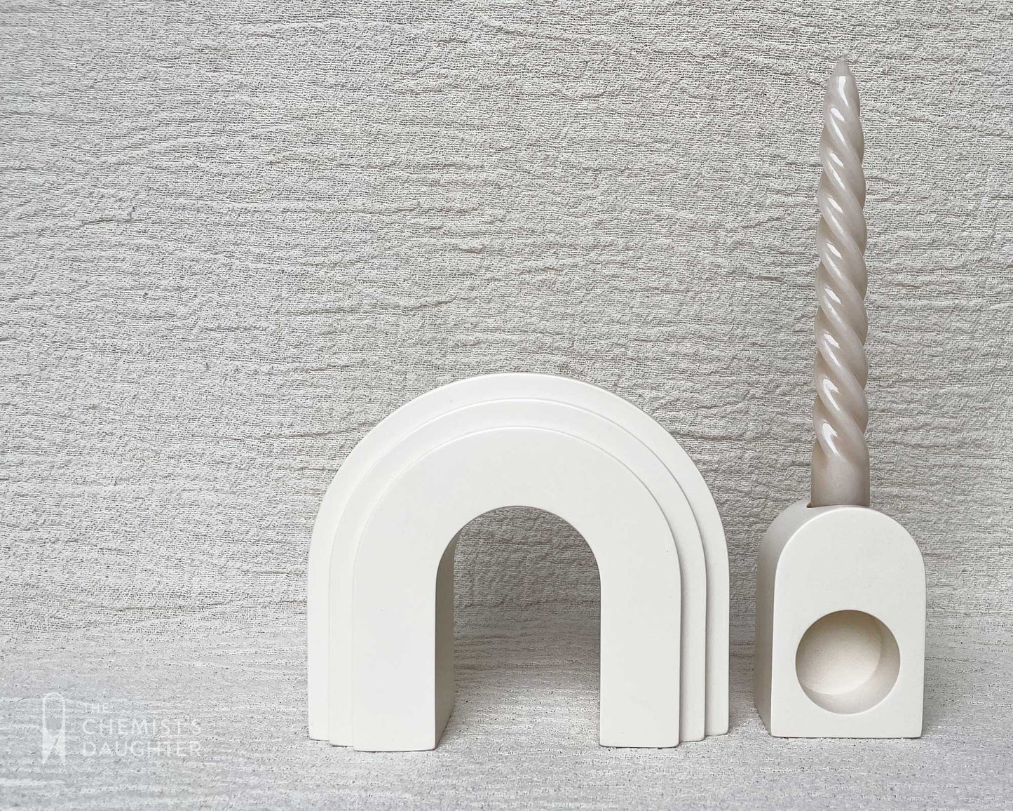 Arch candle holder / book end | Tri-colour