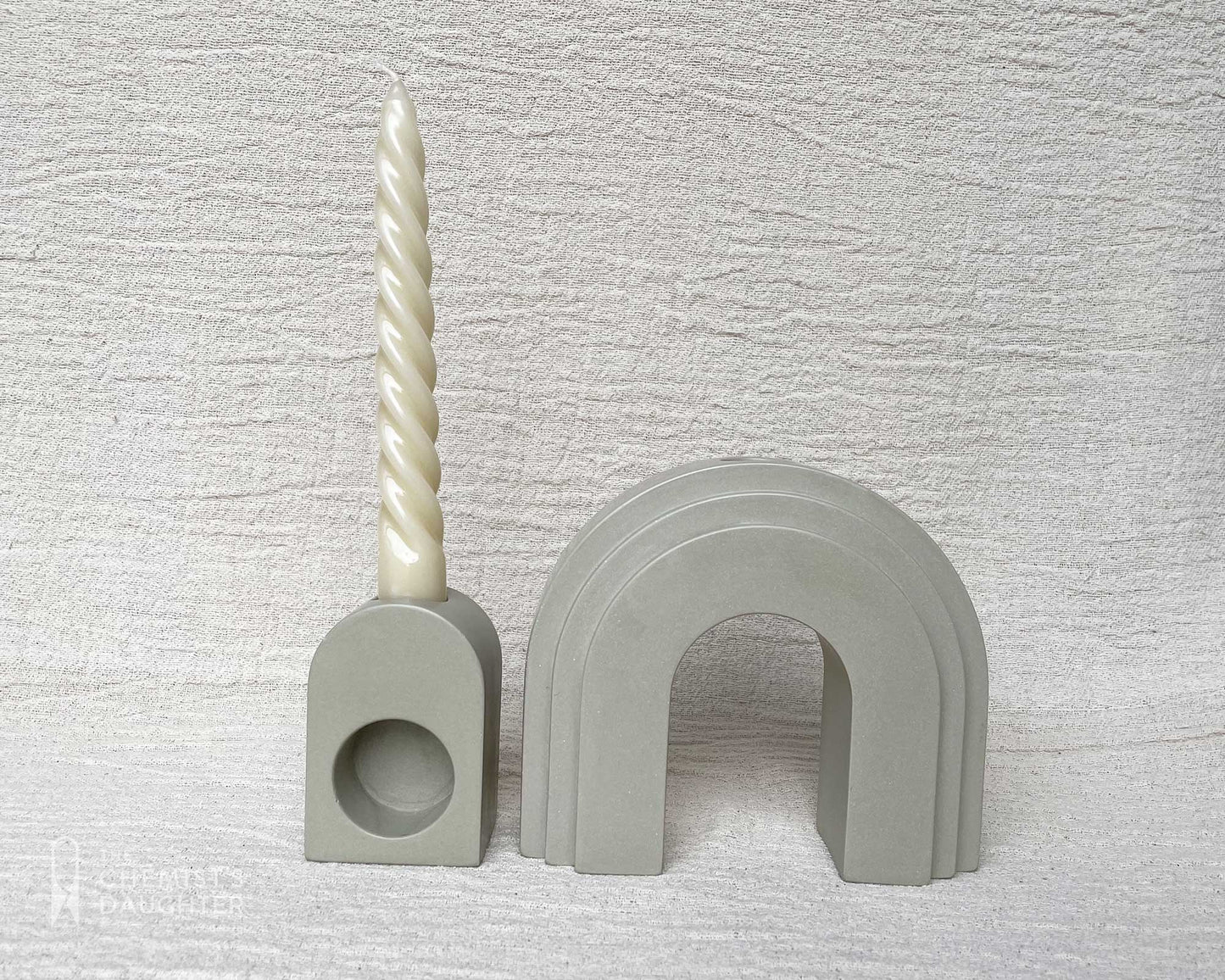 Arch candle holder / book end | Tri-colour