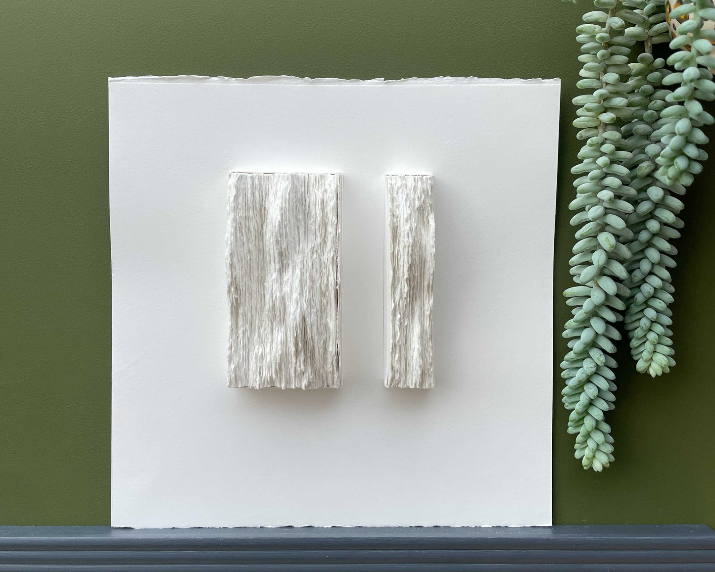 "Peaks" three dimensional paper sculpture