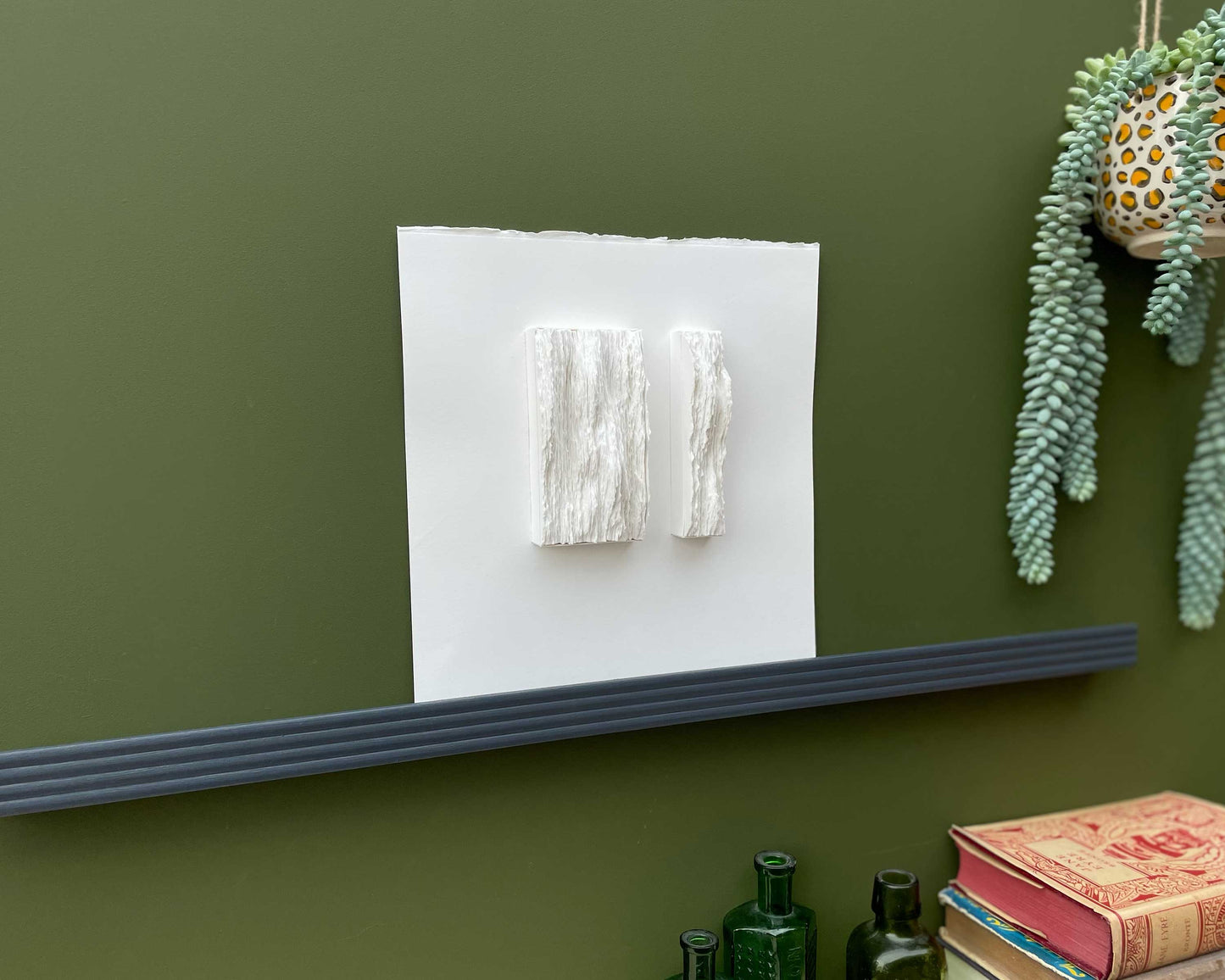 "Peaks" three dimensional paper sculpture