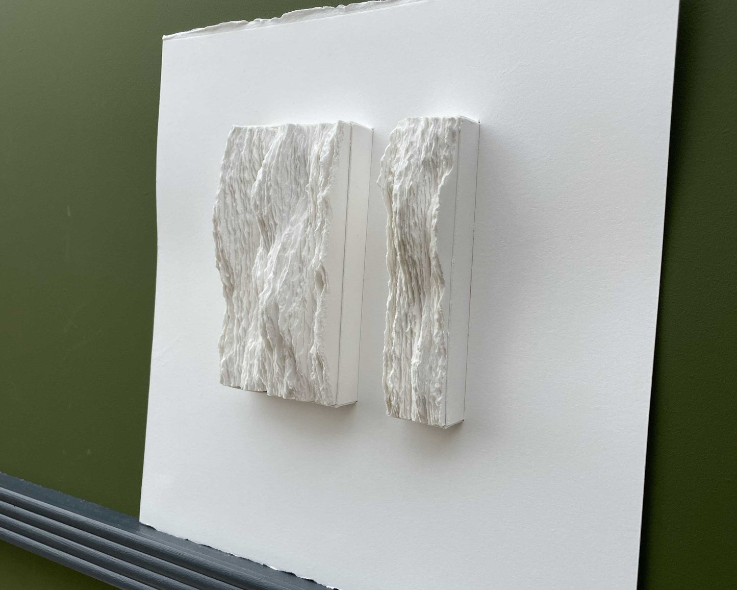 "Peaks" three dimensional paper sculpture