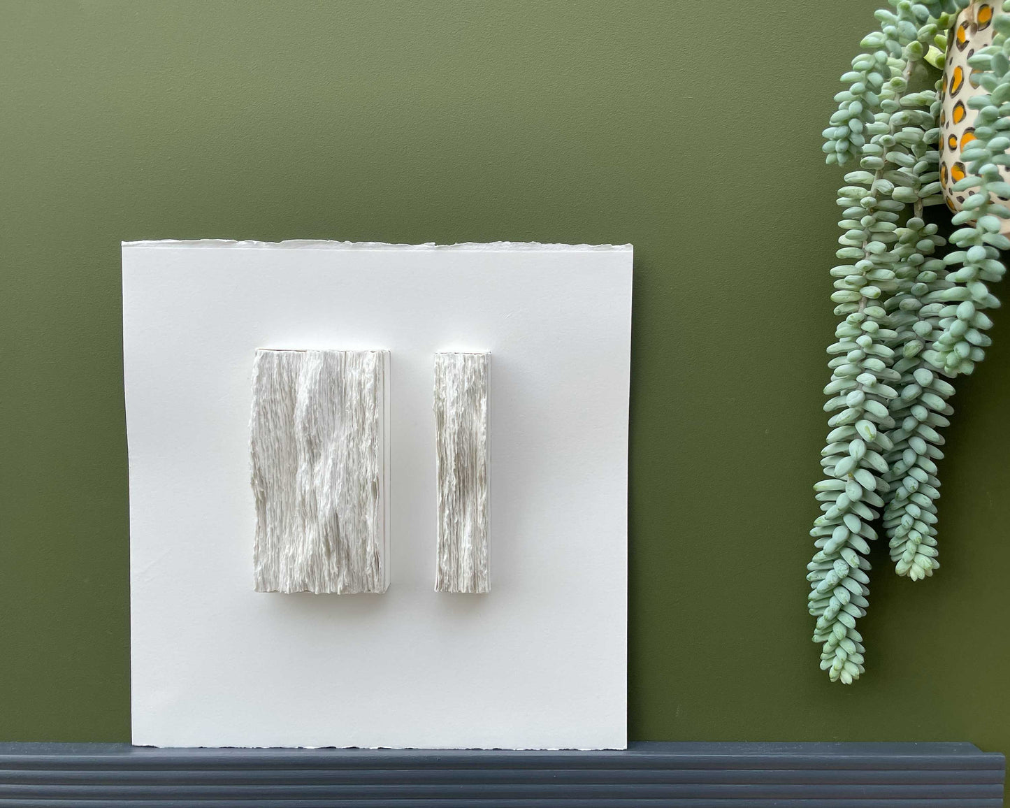 "Peaks" three dimensional paper sculpture