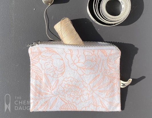 Mini pouch - Peach Floral
