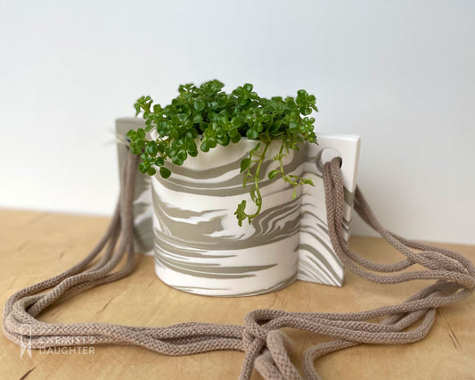 Hanging plant pot | Marble Stone