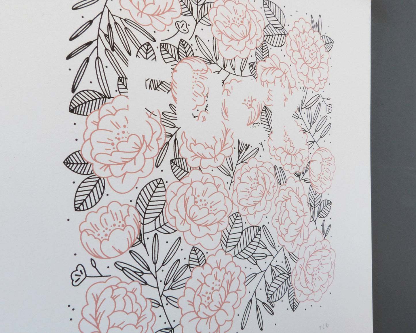 Flowery Fuck A3 Screen Print | Pink