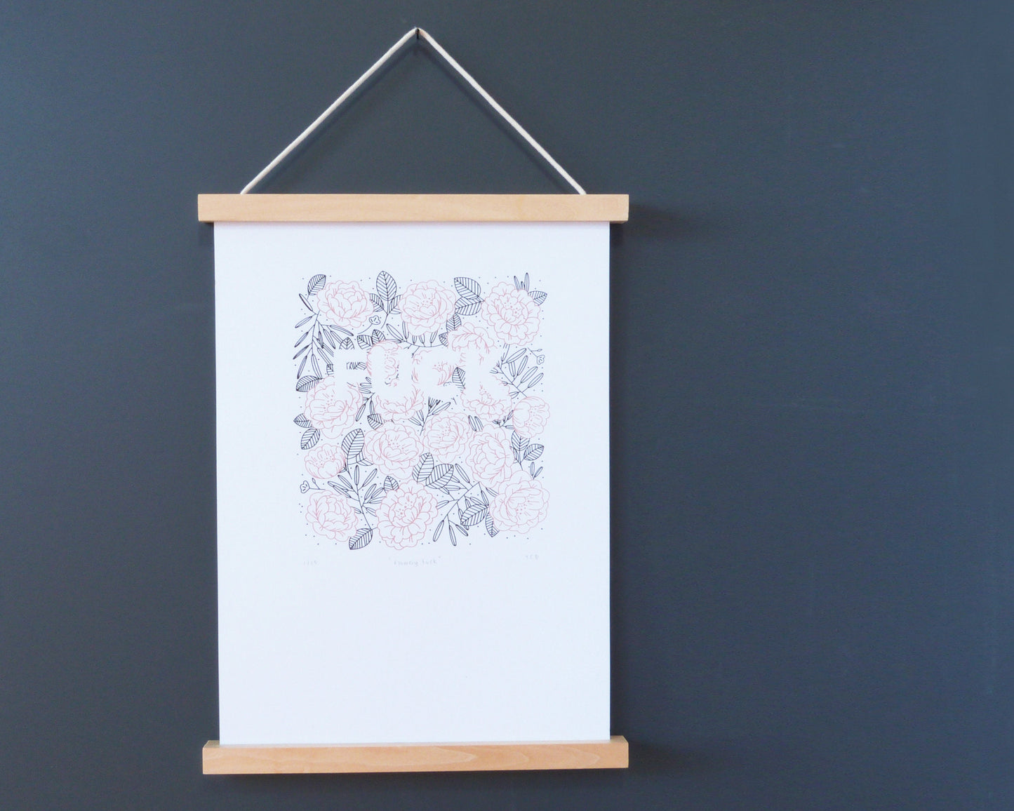 Flowery Fuck A3 Screen Print | Pink