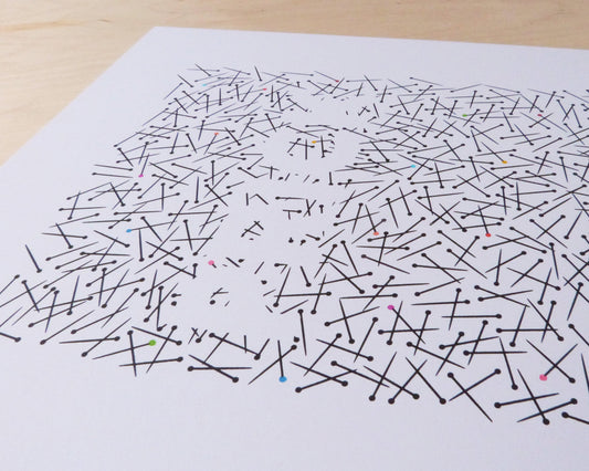 Pin Prick A3 Screen Print