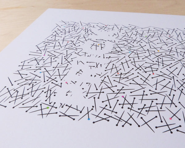 Pin Prick A3 Screen Print